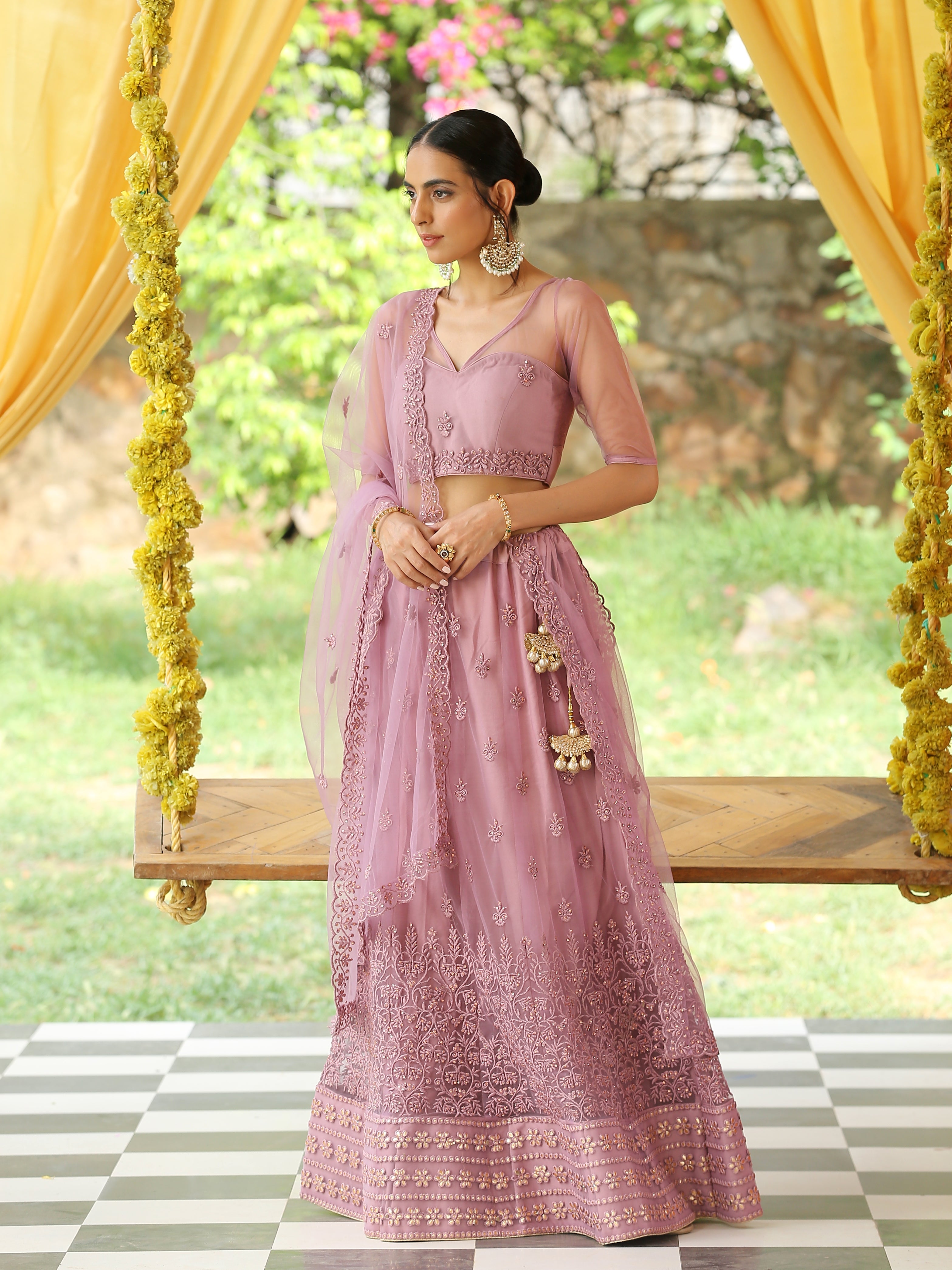 Majestic Mauve Lehenga Set