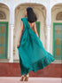 SET I Pre-draped Pant style Emerald Saree + Blouse + Belt