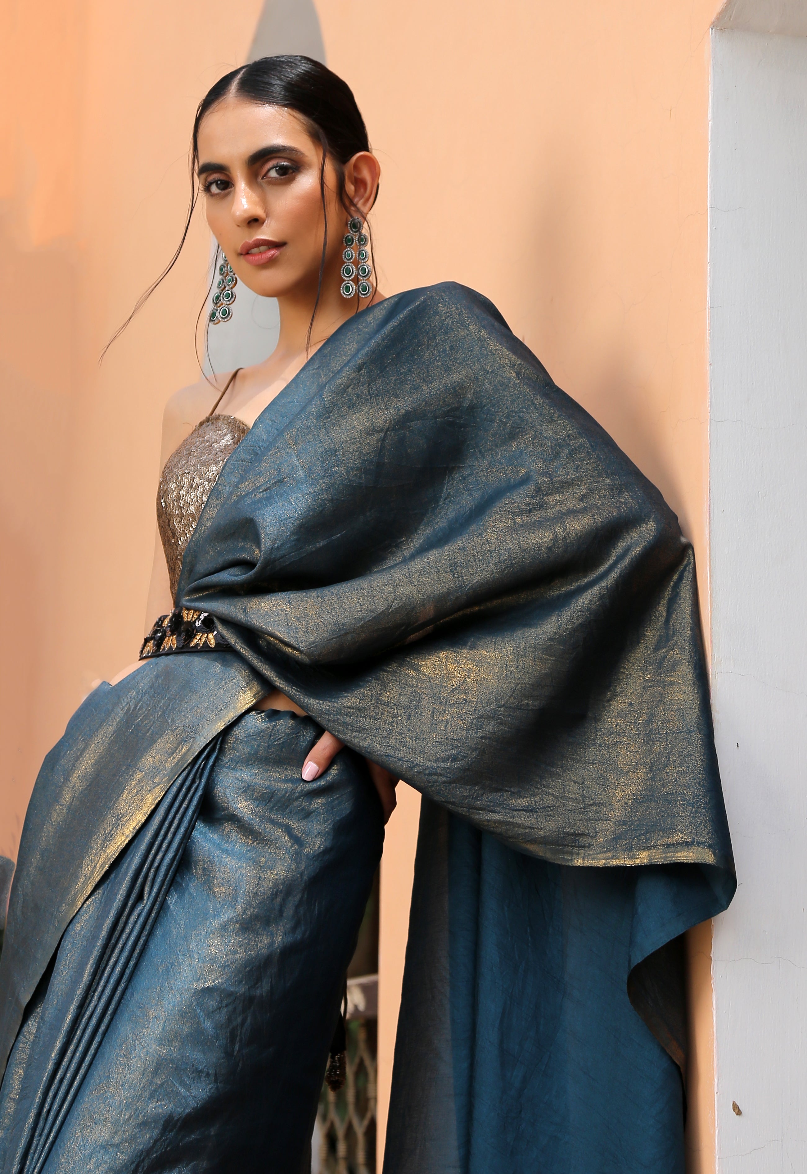 Belt -Black /Bronze with Sequins