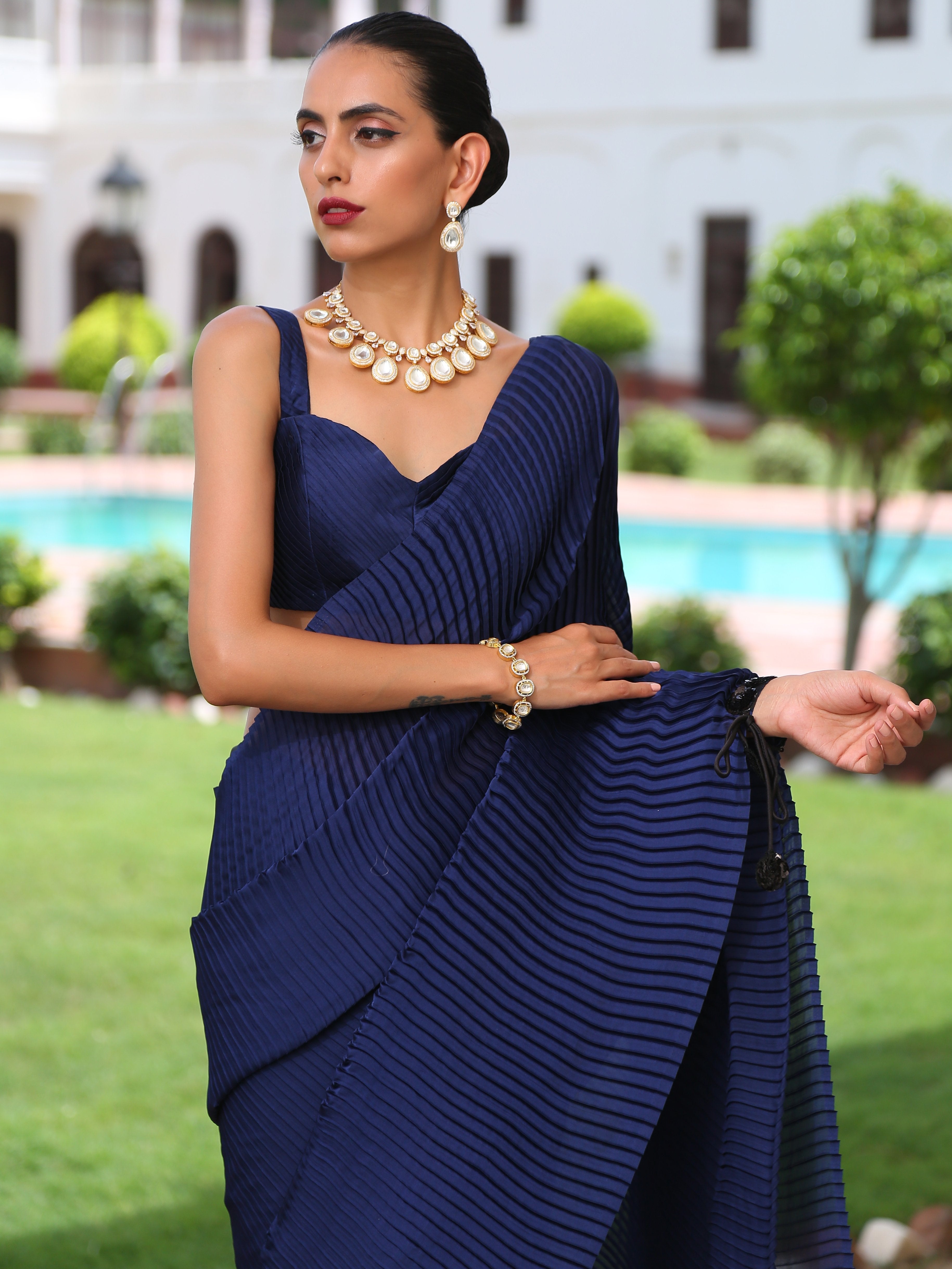 Royale leaf bustier blouse — view 5