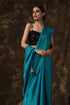 Frosted Sapphire Satin Saree
