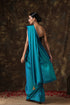 Frosted Sapphire Satin Saree