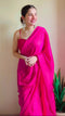 Fuchsia Flush Paradise Satin Saree