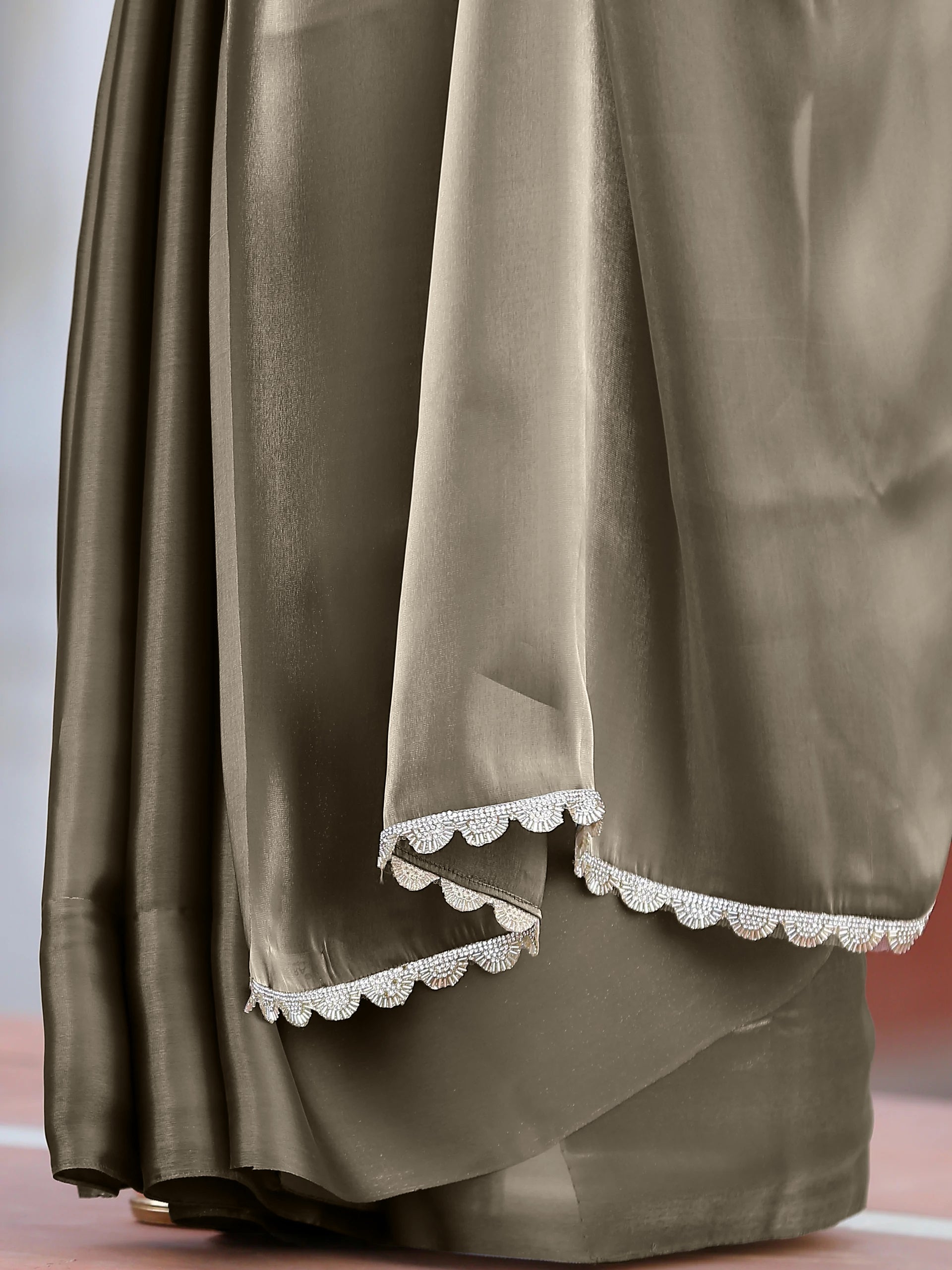 SET | Liquid Gold Saree with Lace + Liquid Blouse