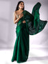 Metallic Emerald Green Saree
