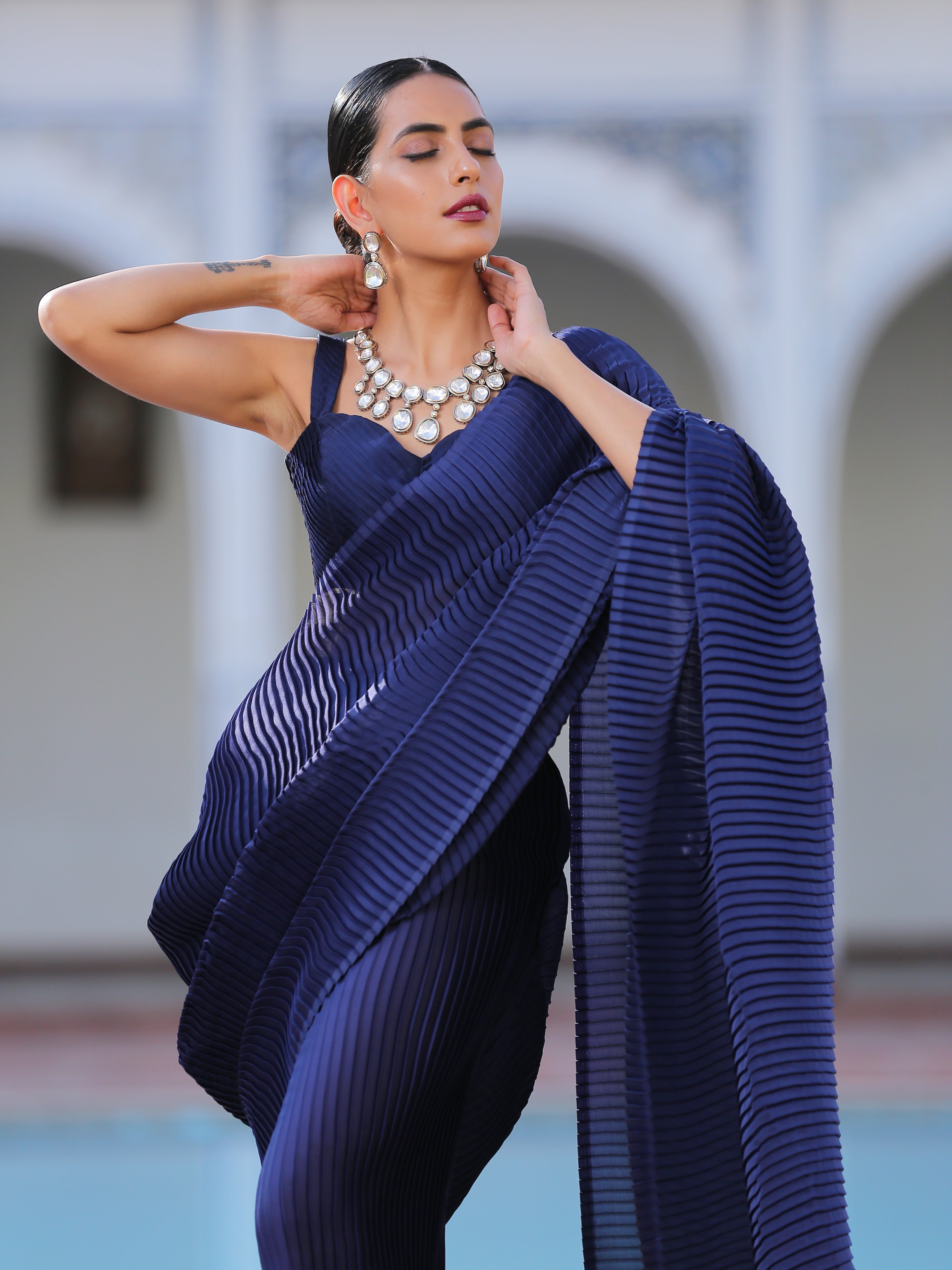 Royale leaf bustier blouse — view 2