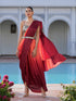 SET I Pre draped Dawn to Dusk Pant style Saree + Blouse + Belt
