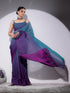 Rarity Ombre Butter Chiffon Saree with Lace & Blouse fabric