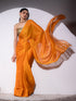 Yellow Shimmer & Shine Chiffon Saree with Lace