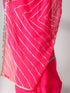 Pink Gold Chiffon Saree with Diamond Gota Mirror