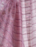 Rosy Lilac Pink Chiffon Saree with Rosegold Stripes