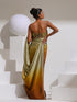 Wood Green ombre chiffon with Swaroski style lace and self blouse