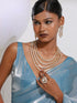 Shining Stars Sky Organza Satin with Rainbow Beads and Self blouse