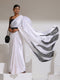 I choose Black and White satin saree