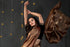 Deadly Metallic Gold Satin Organza Saree
