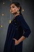 SET Azure velvet with Sequined Yoke