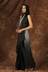 Black & Grey Satin Ombre' Saree