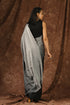 Black & Grey Satin Ombre' Saree