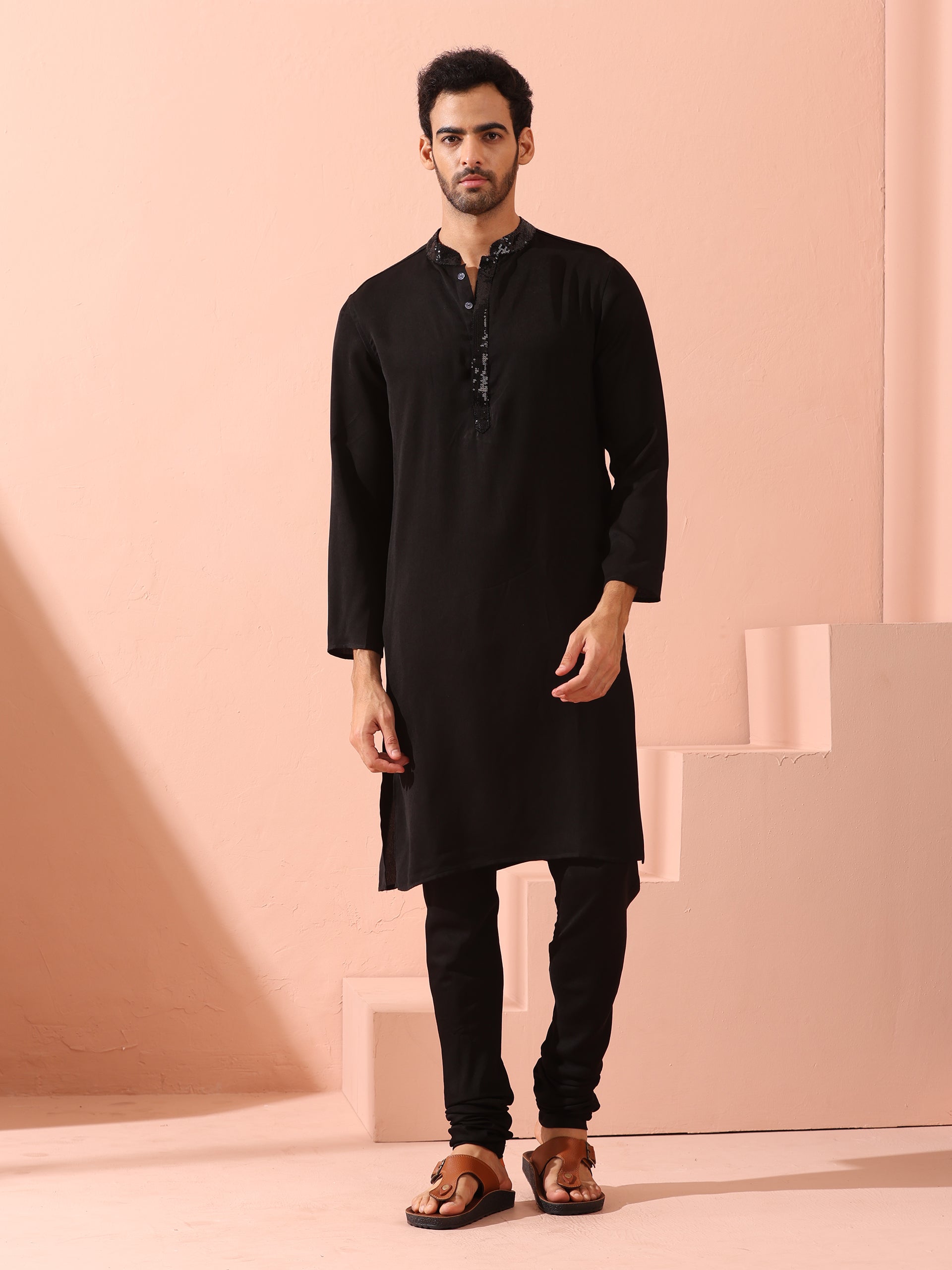 Black Cotton Pant Style Pyjama