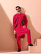 Fuchsia Korean Fabric Kurta with Gold Buttons