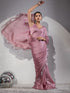 Rise Above Mauve-Pink Ruffle Saree