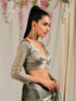 Blouse - Liquid Gold Organza V Neck