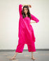 SET Fuchsia with Mirror Lace with Pants
