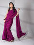 The Cocktail Plum Saree With Blouse Fabric