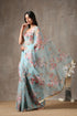 Spring Bloom Mint Organza Saree