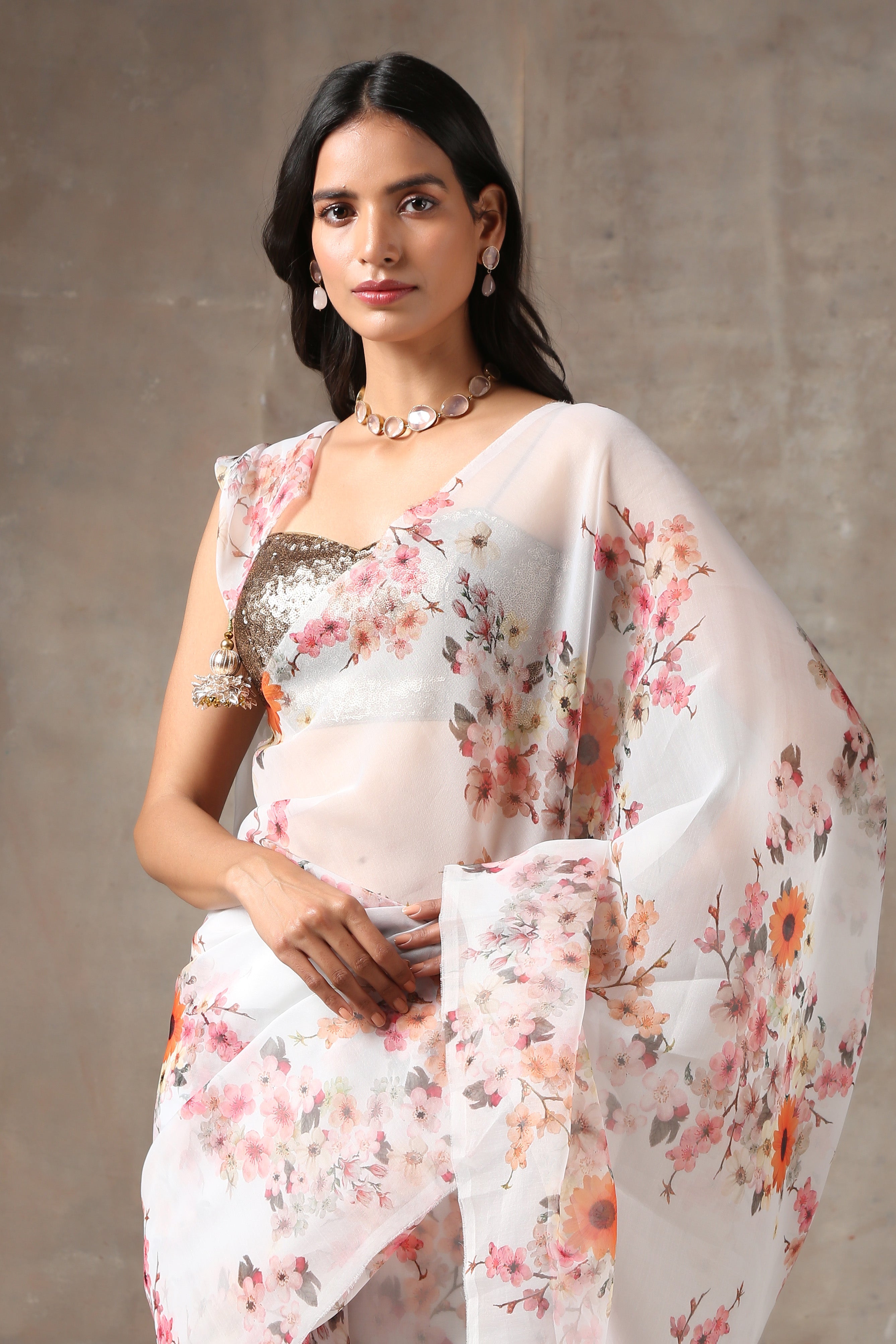 Flora Organza Saree