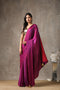 Plum Satin Saree