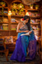 Sapphire Indigo Chanderi Saree With Blouse Fabric