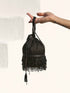 Potli - Black Sequin with hanging lace