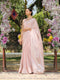 SET | Pink Champagne Saree With Blouse - 2 Piece