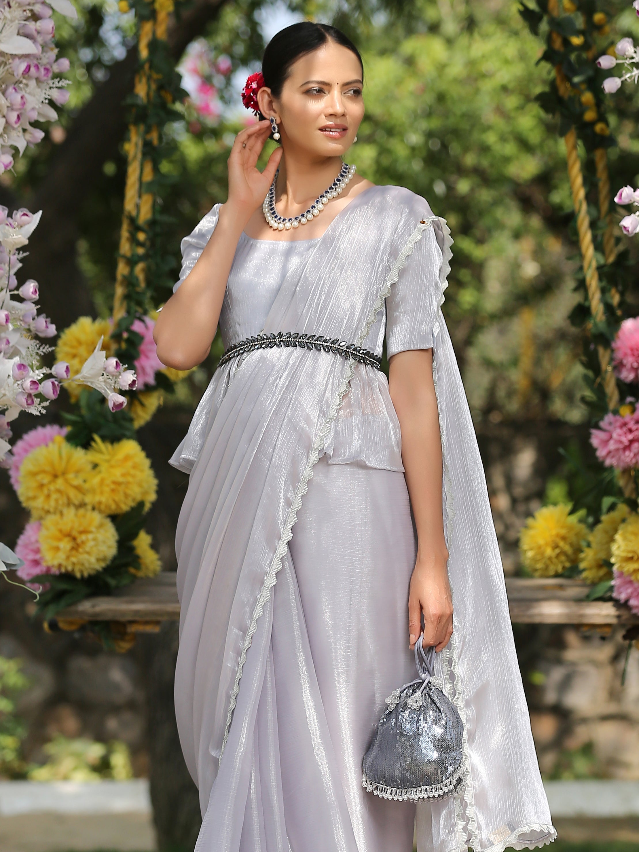 Belt - Glass Silver