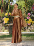 SET | Pure Gold Saree with Mirror Lace + Blouse + Belt