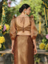 Blouse - Pure Gold with Puff Sleeves