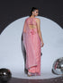 Pink Sparkle Organza Saree with Beaded Lace