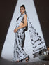 Tie Dye Black Grey Mirror Saree