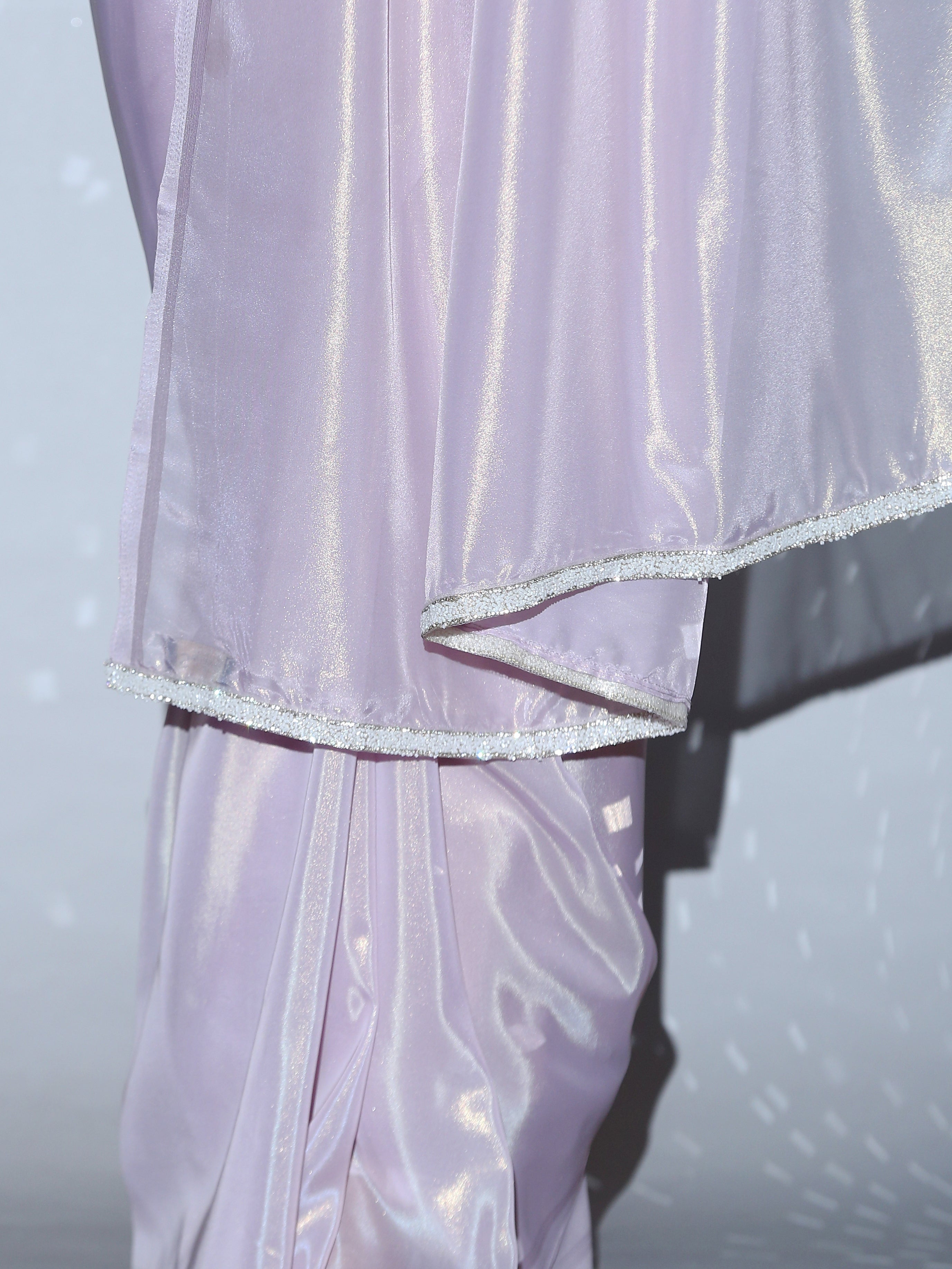 Mauve Gold Cosmic Organza Saree
