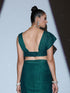 Blouse - Teal Shimmer With Wide Straps