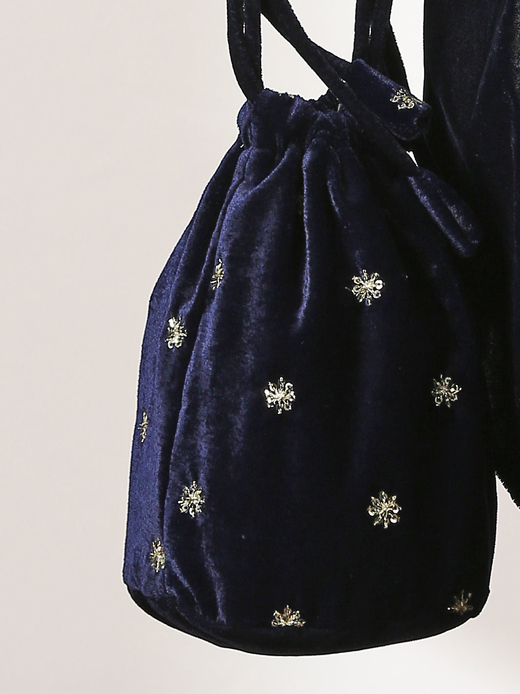 Potli Bag - Blue Velvet sequin