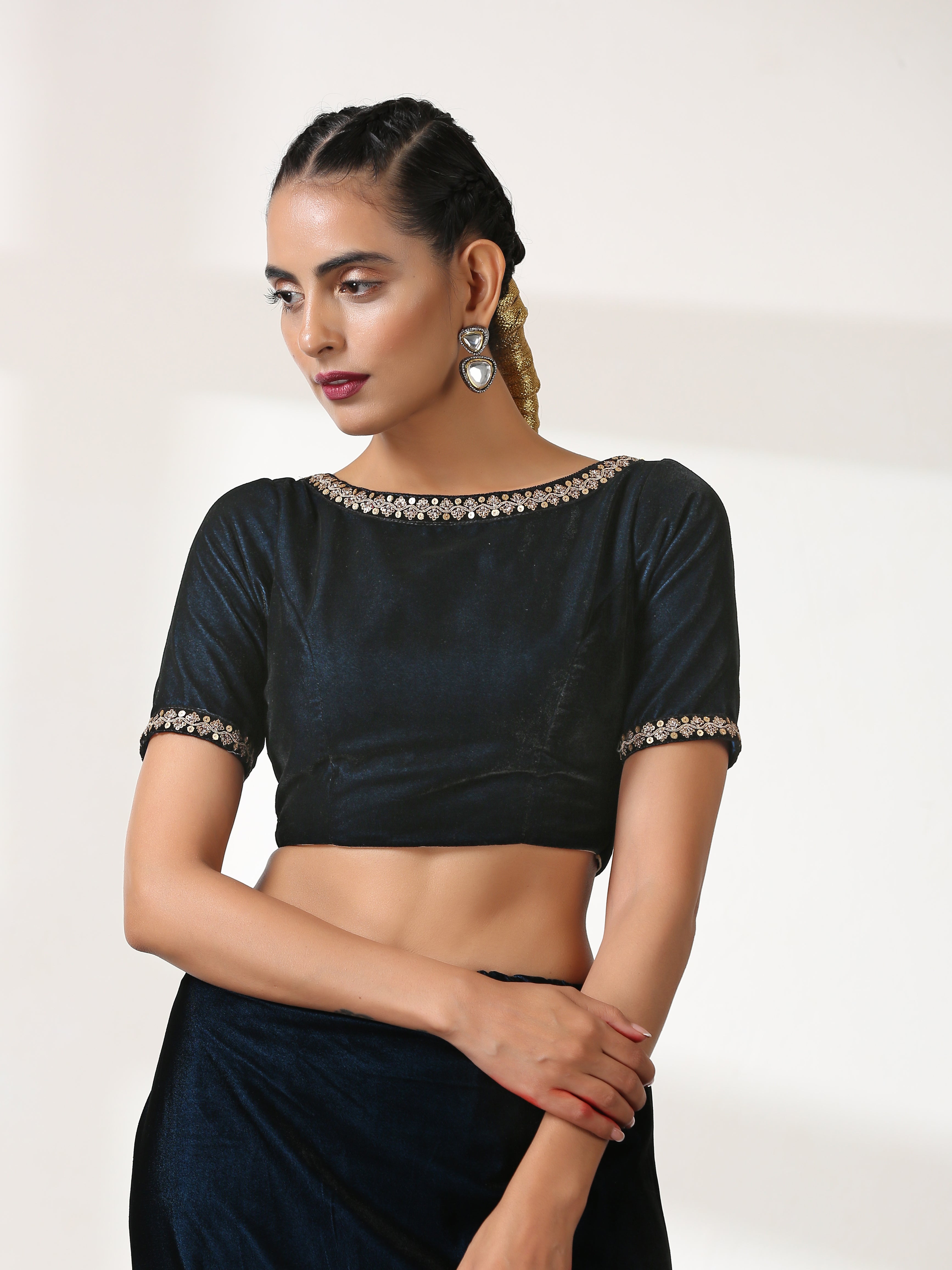Velvet Blue Blouse