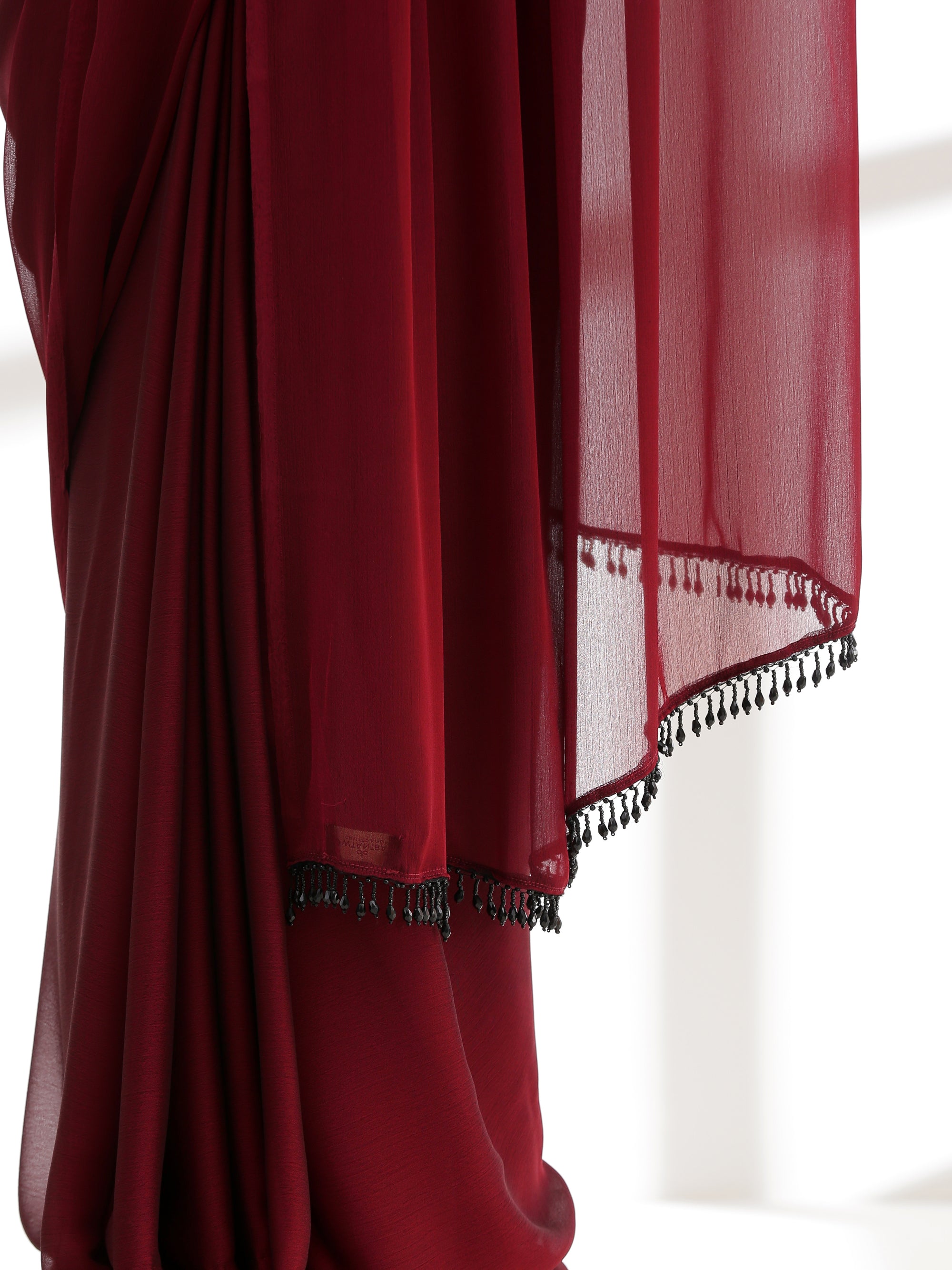 Fatal Rouge Butter Chiffon Saree main image 1