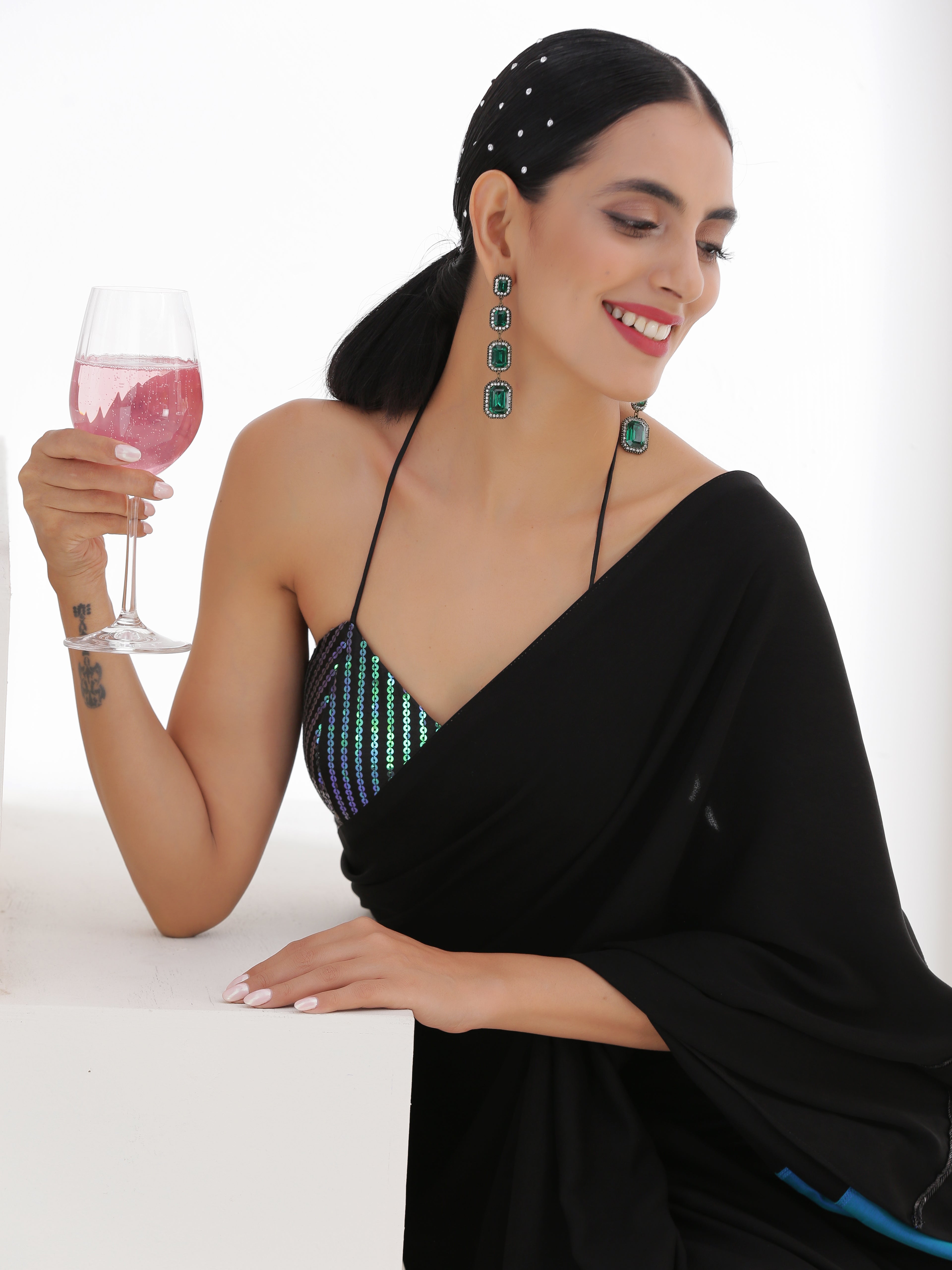 Sapphire Black Surprise Saree