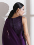 Royal Amethyst Purple Saree With Embroidered Blouse Fabric