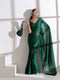 Green Royal Saree With Embroidered Blouse Fabric