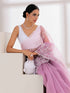 Galaxy Lilac Saree With White Embroidery